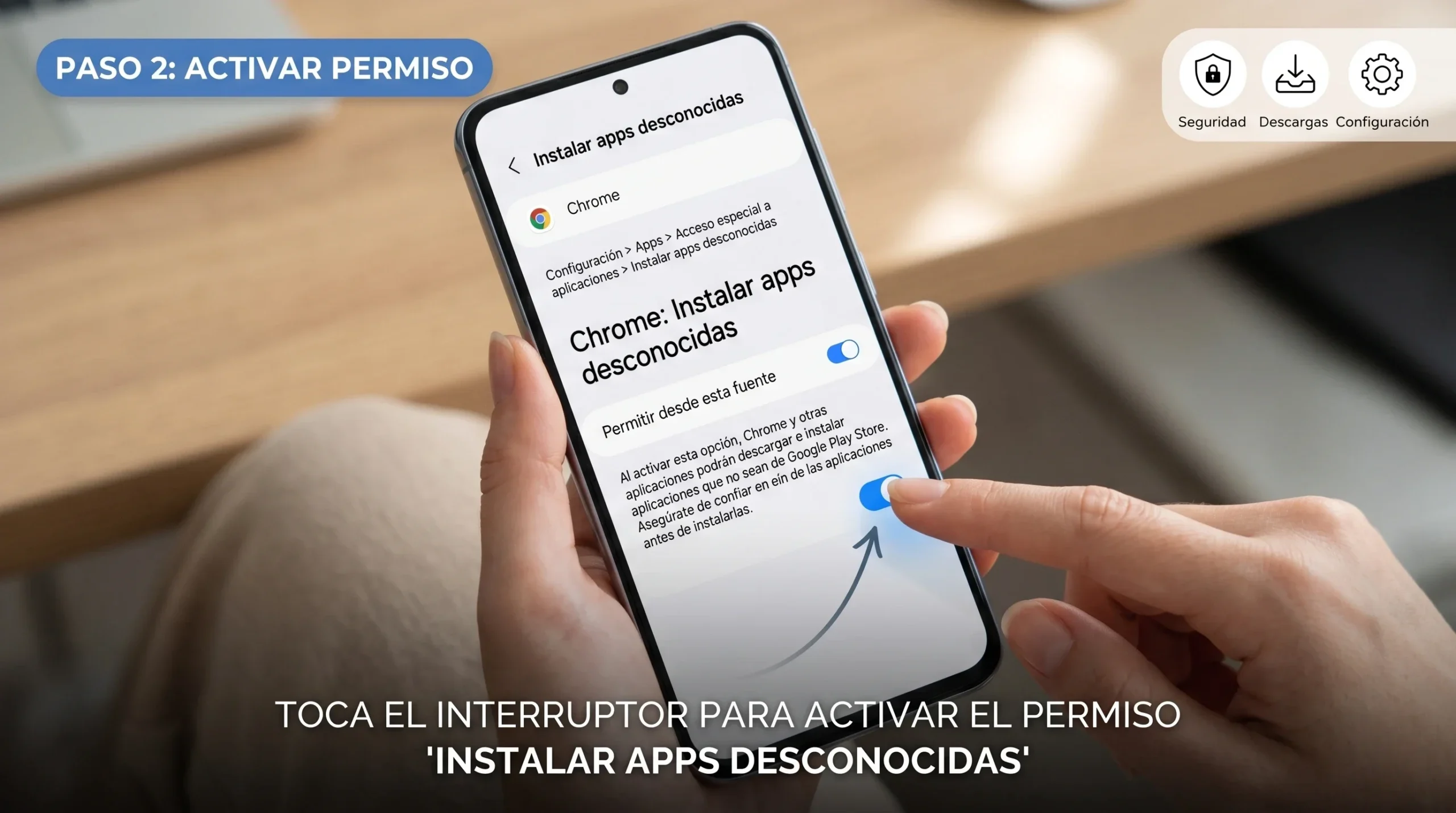 Descargar APK en celular